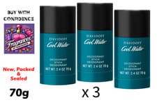 Image of Davidoff Cool Water Deodorant Stick 70g x 3 - Triple Pack