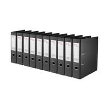 Image of 10 Pack Lever Arch Files A4 Document / Paperwork Folders For Uni, Office Black