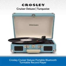 Image of Crosley Cruiser Bluetooth Turntable Record Player Deluxe With Built-In Speakers