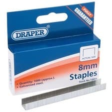 Image of Draper 1000x 8mm Heavy Duty Staples Garage Professional Home DIY