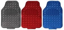 Image of Car mat Heavy Duty Universal Titan Metallic Look Floor Mat Set Van Car Mats