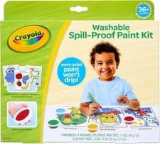 Image of Crayola Spill-Proof Washable Paint Set for Kids 3+ | No-Drip Mess-Free Art Kit