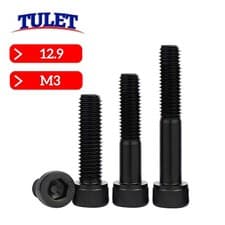 Image of M3 (3mmØ) SOCKET CAP SCREWS HIGH TENSILE 12.9 ALLEN KEY BOLTS HEX HEAD DIN 912