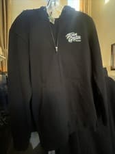 Image of Authentic Kawasaki Team Green Zip Up Hoodie Hooded Sweatshirt Adult Small Black