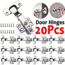 Image of 20x Soft Close Kitchen Cupboard Cabinet Door Hinges Slow Shut Full overlay 35mm