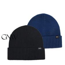 Image of HUGO BOSS MEN'S FOLD OVER BEANIE/ KNITTED BEANIE/ HAT "FATI-O" Was £59