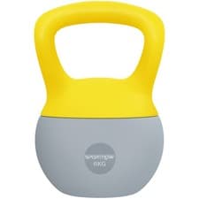 Image of SPORTNOW 6KG Kettlebell with Soft Body and Non-Slip Handle, Yellow and Grey