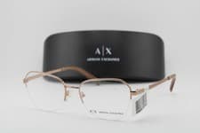 Image of NEW ARMANI EXCHANGE AX 1045 6103 GOLD BROWN AUTHENTIC FRAMES EYEGLASSES 53-18