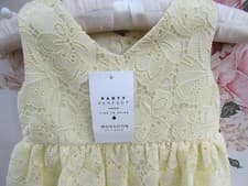 Image of MONSOON BNWT Lemon Lace Christening Party Occasion Dress 18-24 MONSOON £52