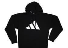 Image of NEW Men's Adidas Future Icons Big Logo Graphic Hoodie Size Medium M Black White
