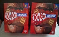 Image of 2x Kit Kat Chunky Large Milk Chocolate Easter Egg 190g NEW FREE P&P