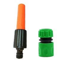 Image of Hozelock Twist Spray Nozzle Garden Hose Pipe Water Gun & Aqua Stop Fitting