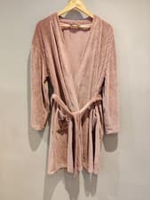 Image of F&F Women's Ribbed Soft Touch Dressing Gown Robe Size 18/20 Pink Sample