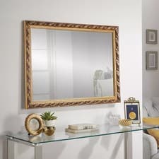Image of Wall Mirror Harlington Rectangular Shape with Gold Frame - H 90cm x L 65cm