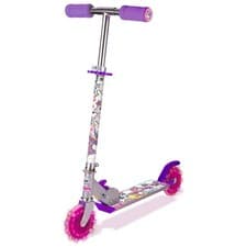 Image of SV13988 Unicorn Scooter with 2 Light up Wheels Pink Purple Silver