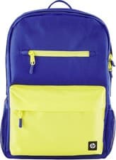 Image of HP Laptop Backpack Campus Bag Rucksack Blue Yellow Padded Compartments