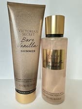 Image of Victoria’s Secret Bare Vanilla Shimmer Body Mists 250mL & Lotion 236mL