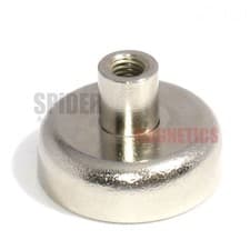 Image of Neodymium pot magnets 25mm dia x 8mm + M5 threaded hole up to 20Kg