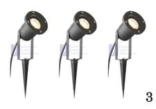 Image of Pack of BLACK GARDEN OUTDOOR SPIKE SPOT LIGHT GU10 240V LED / HALOGEN IP65