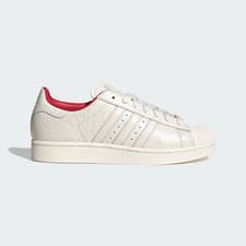 Image of Adidas Originals Men's Superstar II Shoes in Core White/Better Scarlet