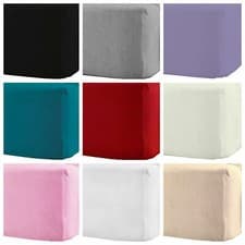 Image of 100% Brushed Cotton Flannelette 40CM/16" Extra Deep Fitted Sheets in 10Colours