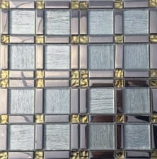 Image of Stock Clearance New Mosaic Tile Sheet Chrome/Silver 200 Sheets Available