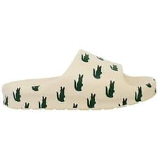 Image of Lacoste Serve Slide 2.0 223 3 SFA Slip-On Beige Synthetic Womens Sliders 746C