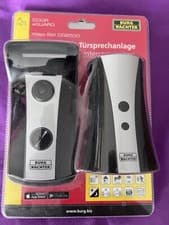 Image of Burg-Wachter DG8500 WiFi Video Doorbell with Wireless Chime - Black & Silver