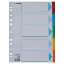 Image of Esselte Divider Cardboard A4 100191