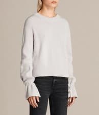 Image of NEW All Saints Eloise Jumper Pearl Grey Size M