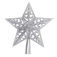 Image of Christmas Tree Star Topper Ornament Twisted Curve Xmas Star Home Party Decor