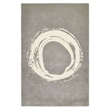 Image of Contemporary Elements Geometric Abstract Distressed Plain Floor Area Wool Rugs