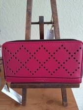 Image of Women's Accessorize Zip Around Purse/wallet. Pink With Goldtone Zip. New
