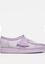 Image of Clarks Originals WALLABEE Ladies Lilac Suede Leather Shoes UK Size 6 D / 39.5 