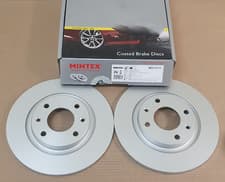 Image of BRAKE DISCS COATED X2 266MM FRONT FITS CITROEN PEUGEOT MINTEX MDC1011C