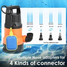 Image of Submersible Water Pump Electric Dirty Clean Pond Pool Flood Flood Pool Garden We