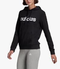 Image of adidas Womens Hoodie Hooded Sweatshirt Hoodie Hoody- GL0635 - Black - XS S M
