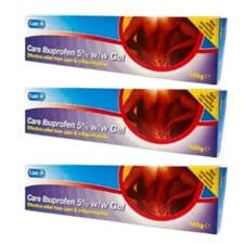 Image of 3 x Ibuprofen Gel 5% Pain Relief Backache 100g - Brands May Vary