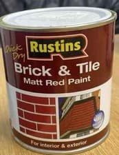 Image of RUSTINS QUICK DRY BRICK AND TILE MATT RED PAINT