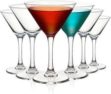 Image of Martini Glasses Cocktail Classic Drinking 160ml Glass Set of 6 Party Drinks Gift