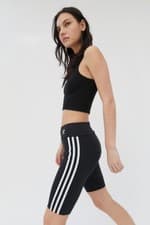 Image of NEW Adidas High Waist 3-Stripe Biker Shorts - FM2574 - Black / White - XS