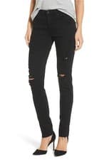 Image of NWT AG PRIMA CIGARETTE 5 YEARS BLACK DESTRUCTED JEANS 29