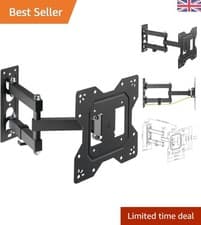 Image of L293XS Universal Swivel Arm TV Wall Bracket for 19-32 inch TVs - 360° Flexibi...