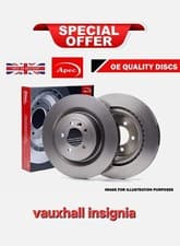 Image of 2x Brake Discs Pair Vented Front 345mm DSK3487 Apec Set VAUXHALL INSIGNIA