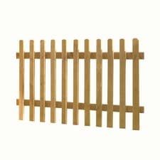 Image of Forest Garden 6x3ft Wooden Picket Fence Panel Dip Treated Garden Border