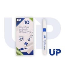 Image of UP Drywipe Chisel Tip Marker, Blue - 10 Pack (UP0076)