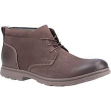 Image of Hush Puppies Tyson Chukka Leather Men's Brown Boots New