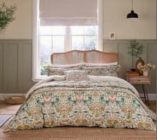 Image of William Morris & Co Lodden Primrose 100% Cotton Duvet Cover Set