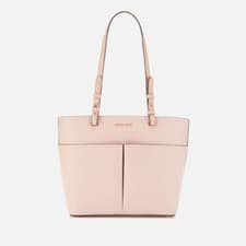 Image of Michael Kors Bedford Medium Top Zip Pocket Pink Tote Bag