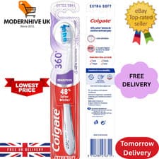 Image of Colgate 360 Sensitive Extra Soft Manual Toothbrush - extra soft toothbrush -